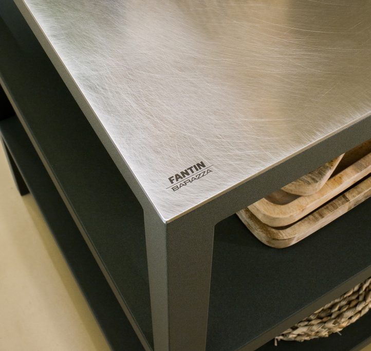 FRAME Workbench + INOX top - Kleur Moss