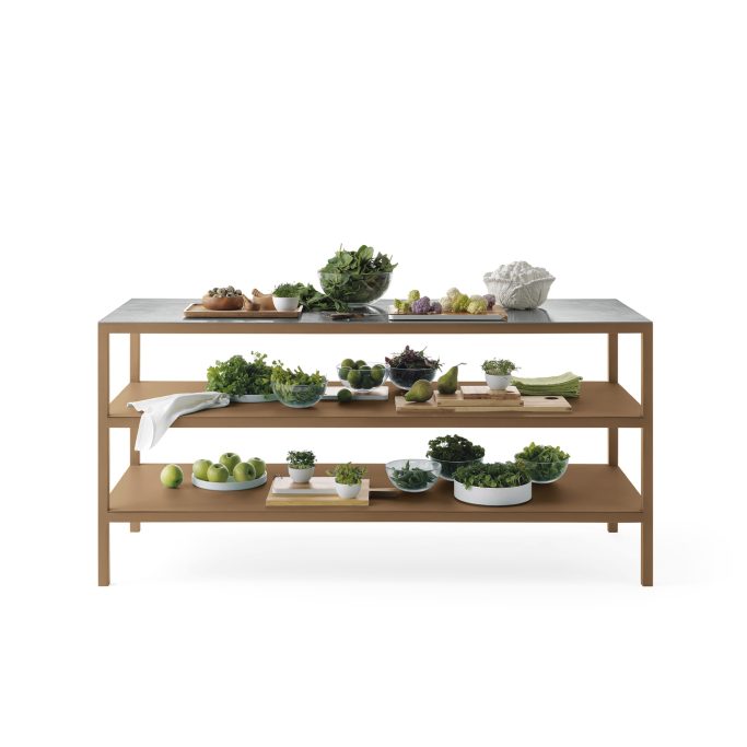 FRAME Workbench + INOX top - Kleur Clay
