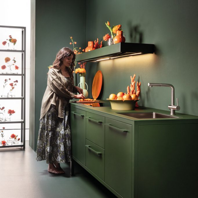 FRAME Kitchen + FRAME Afzuigkap - Kleur: Forest Green