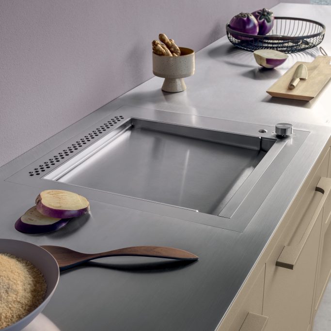 FRAME Outdoor Kitchen + Workbench + INOX top - Kleur Sand